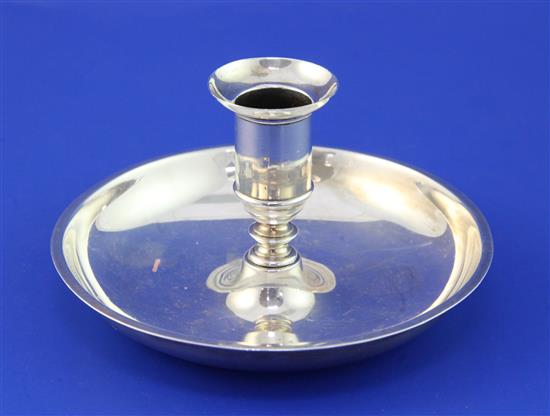 A Victorian silver travelling? chamberstick, 6 oz.